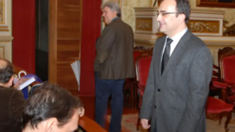  Anxo Lugilde, durante el acto de lectura de su tesis doctoral, el pasado 22 de diciembre, en Santiago de Compostela.