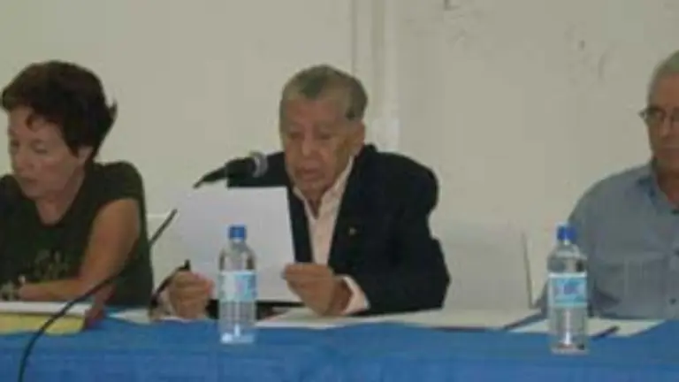  Carmen Consuelo &Aacute;lvarez de Renda, Juan Antonio Oti Loza y Jes&uacute;s Tac&oacute;n S&aacute;nchez, presidenta, vicepresidente y vocal de la AGS, respectivamente, en una imagen de archivo.