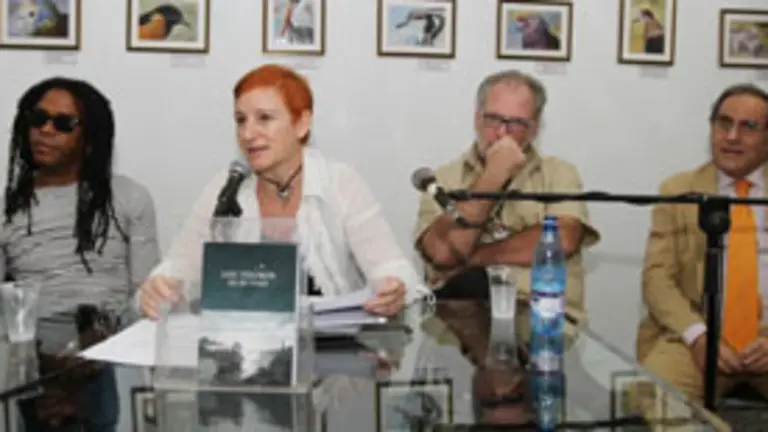 Susana Moniz, durante la presentación de su libro 'Los Tesoros de mi viaje'.