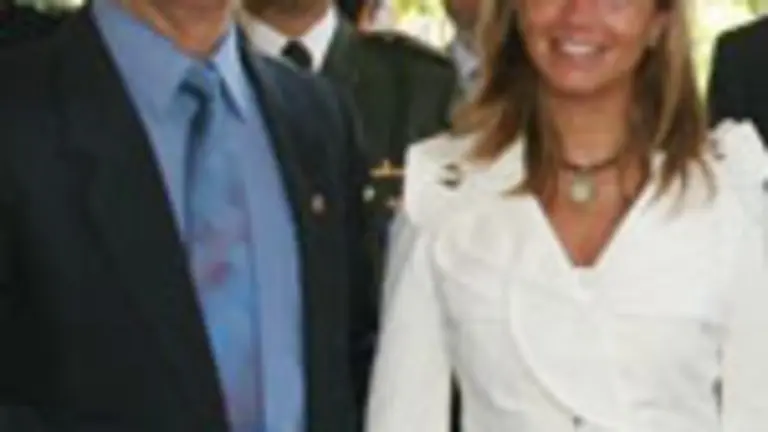  Victoria Cristóbal, con Elías Vila, durante una de sus visitas a Chile.