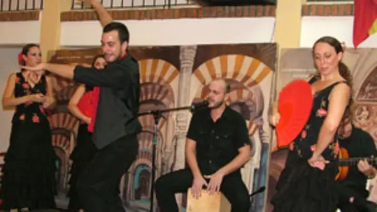 El ballet flamenco del ‘Rincón’, durante su actuación con motivo de la celebración del Día de la Comunidad.
