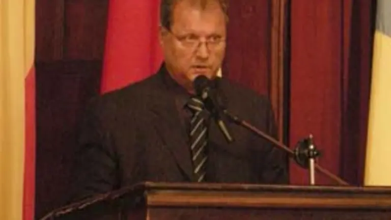  José Miguel Pérez Galindo, durante su intervención en el acto.