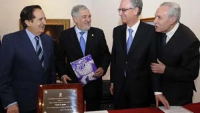  De izda. a dcha., Juan Jos&eacute; Lucas, C&aacute;ndido Conde-Pumpido, Carlos Lema y Jos&eacute; Ramon &Oacute;nega.