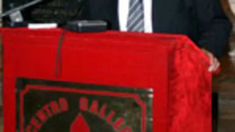  Carlos Vello, durante los actos conmemorativos del 105&ordm; aniversario del Centro Gallego.