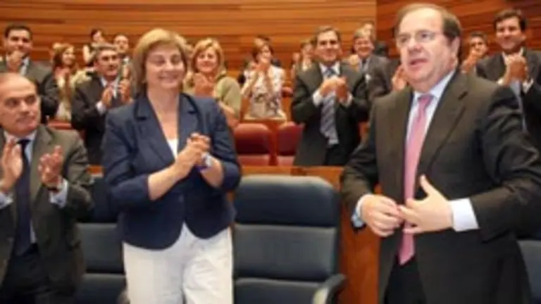 Juan Vicente Herrera, tras haber sido reelegido como presidente de la Junta de Castilla y León. 