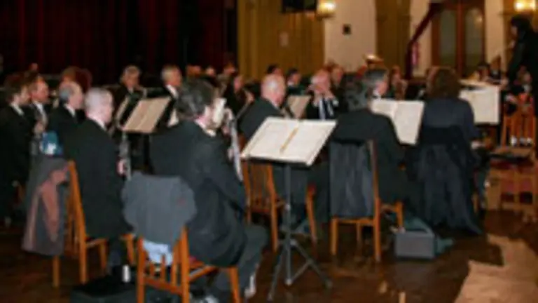 Un momento del concierto de la Sinf&oacute;nica de Buenos Aires en la sede del Centro Asturiano. 