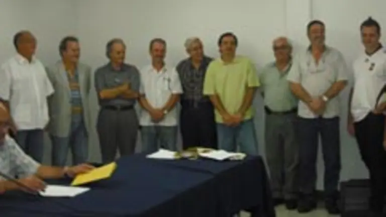 De izq. a der.- Carlos Carreira, Douglas Vidal, Antonio N&uacute;&ntilde;ez, &Aacute;lvaro Sarria, Seraf&iacute;n Pell&oacute;n, Marco Antonio Fari&ntilde;a, Carlos Rodr&iacute;guez, F&eacute;lix Varela, Luis Soto, Eduardo Pell&oacute;ny &Aacute;ngel M. Fari&ntilde;a.