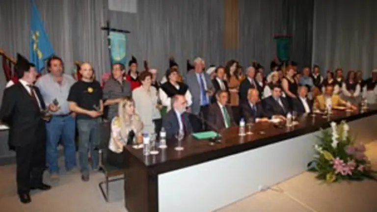  Los galardonados con los permios &lsquo;Urogallo&rsquo;, durante la celebraci&oacute;n del acto de entrega, la pasada semana.