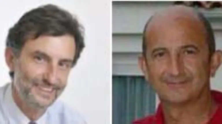 A la izda., Florentino Alonso Pi&ntilde;&oacute;n. A la dcha., Salustiano Garc&iacute;a Fern&aacute;ndez. 