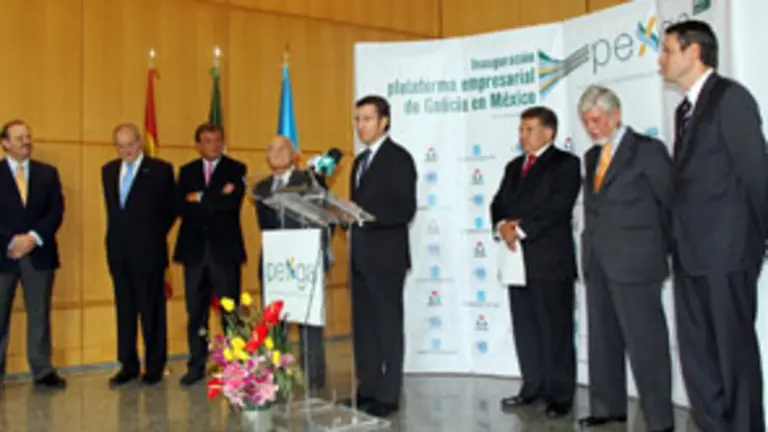  El presidente de la Xunta, durante su intervenci&oacute;n en la inauguraci&oacute;n de la Plataforma.