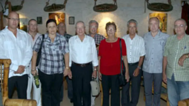Santiago Camba y Manuel Caneiro, con los presidentes provinciales.