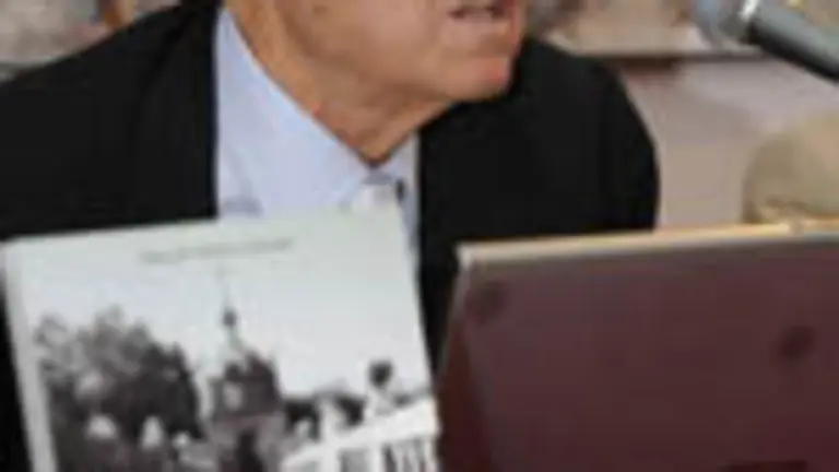  Manuel G&oacute;mez Anuarbe, durante la presentaci&oacute;n de su libro en la Casa de Galicia de Madrid.