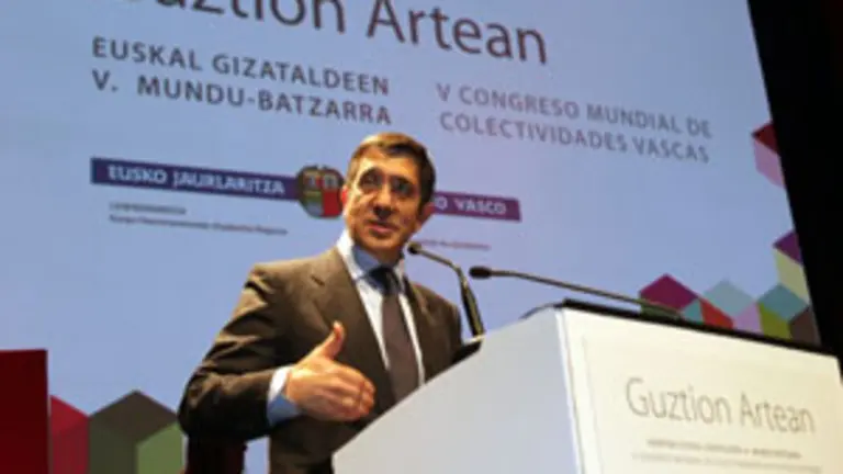  Patxi López, en un momento de su intervención. 