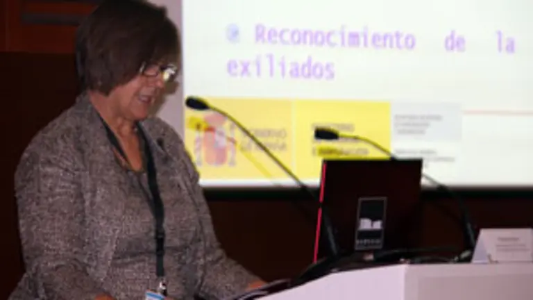  Yolanda Gómez, en su intervención representando a la Dirección de Ciudadanía Exterior. 
