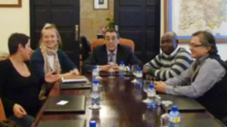  Un momento de la reunión en la Delegación de la Junta en Salamanca.