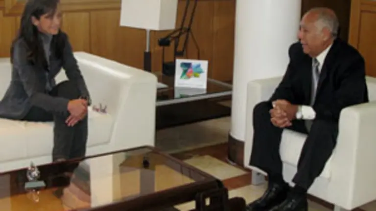  María de Diego y Sergio Rabanillo durante el encuentro. 