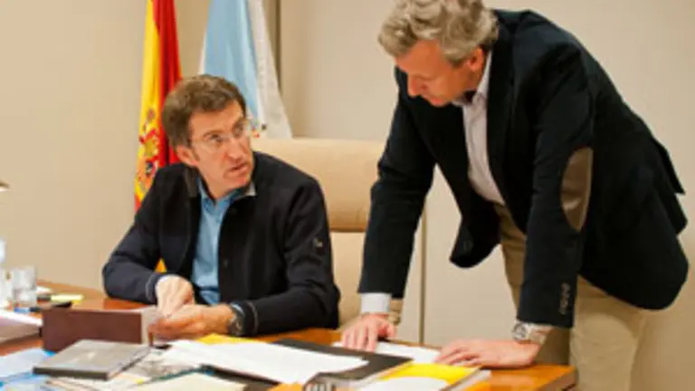  Feij&oacute;o y Rueda, siguiendo el escrutinio durante el 20-N.