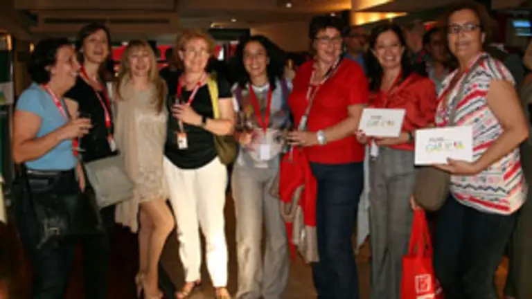 Integrantes de la delegaci&oacute;n gallega y Maite Rivero, durante la celebraci&oacute;n de la 3&ordf; edici&oacute;n de &lsquo;Ventana Sur&rsquo;. 