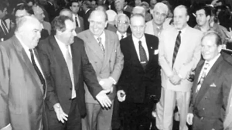  El presidente uruguayo Julio Mar&iacute;a Sanguinetti recibi&oacute; a Fraga en 1998.