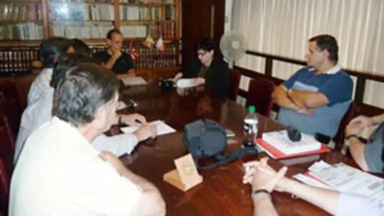  Reunión entre Ana Urchueguia y representantes del Centro Vasco de Santiago de Chile. 