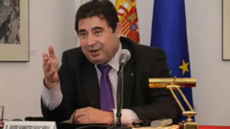 Javier Sanmateo, en un momento de su intervenci&oacute;n. 