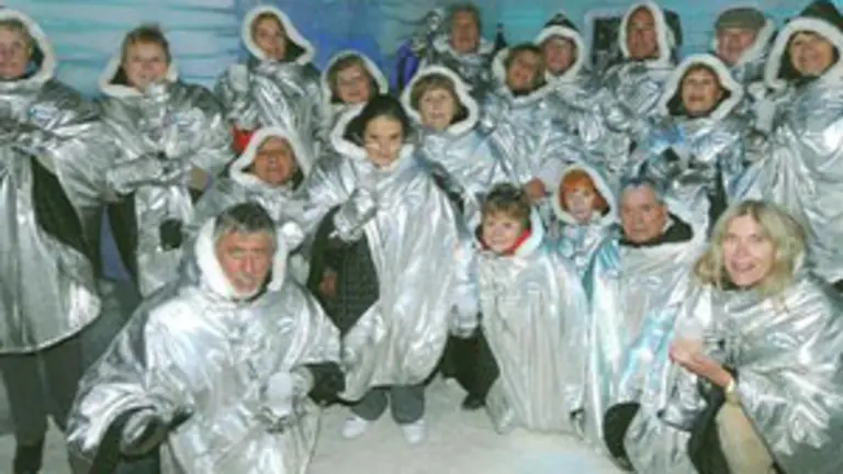 Los integrantes del coro, durante su estancia en el Calafate.