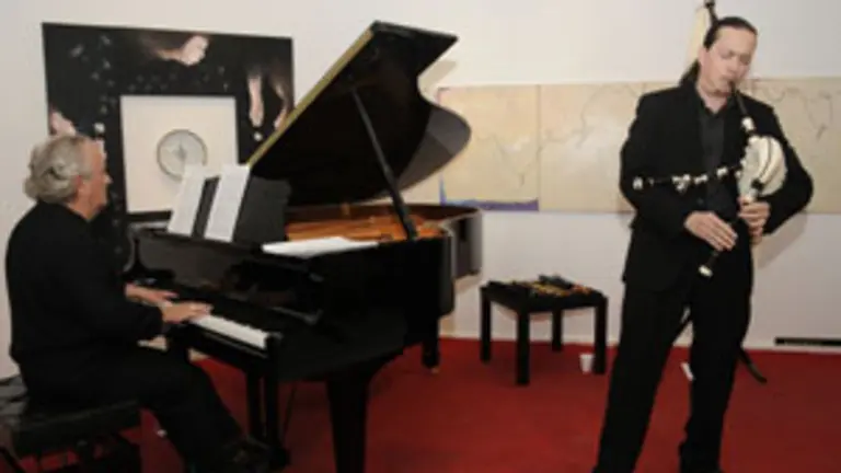 Luis Celada y Javier Celada, durante el concierto. 