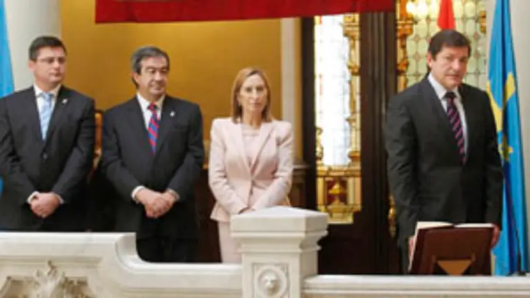 Javier Fern&aacute;ndez, durante su toma de posesi&oacute;n como presidente de Asturias.