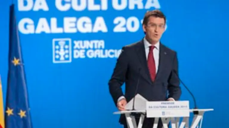 O mandatario galego, Alberto N&uacute;&ntilde;ez Feij&oacute;o, acompa&ntilde;ado polo conselleiro de Cultura, Educaci&oacute;n e Ordenaci&oacute;n Universitaria, Xes&uacute;s V&aacute;zquez, presidir&aacute; o acto de entrega dos Premios da Cultura Galega. No Museo Centro Gai&aacute;s da Cidade da Cultura (monte Gai&aacute;s s/n). foto xo&aacute;n crespo12/12/13