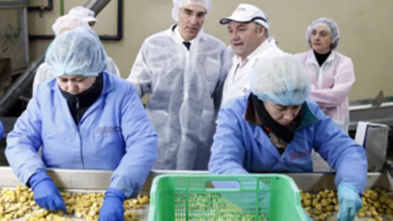 O CONSELLEIRO DE ECONOMIA  FRANCISCO CONDE VISITA  AS INSTALACIONS DA EMPRESA ALIBOS EN MONTERROSO LUGO