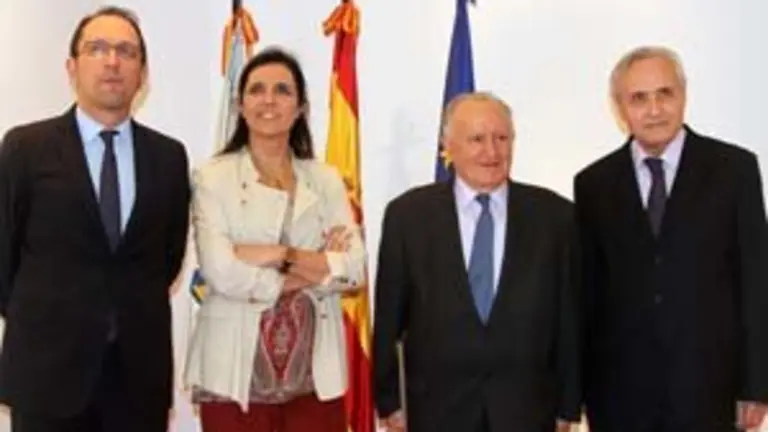 Anxo Lorenzo, Pilar Rojo, X. Alonso Montero y J.R. Ónega