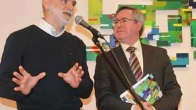 Lafuente y Jiménez en el acto de inauguración