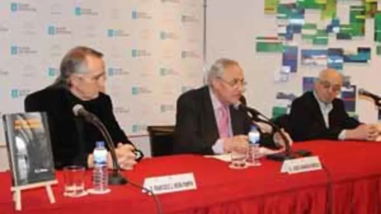 Neira, Ónega y Xiz en la presentación 