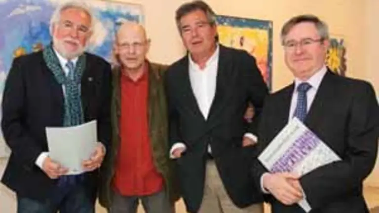 Santalices, los pintores Lamazares y Gonz&aacute;lez Aller  y Jim&eacute;nez