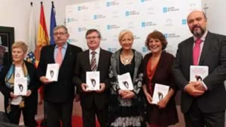 Rosal&iacute;a Casti&ntilde;eiras, Rafael Permuy, Ram&oacute;n Jim&eacute;nez, Rosa M. Milleiro, Julia Le&oacute;n y Basilio R. Ca&ntilde;ada  