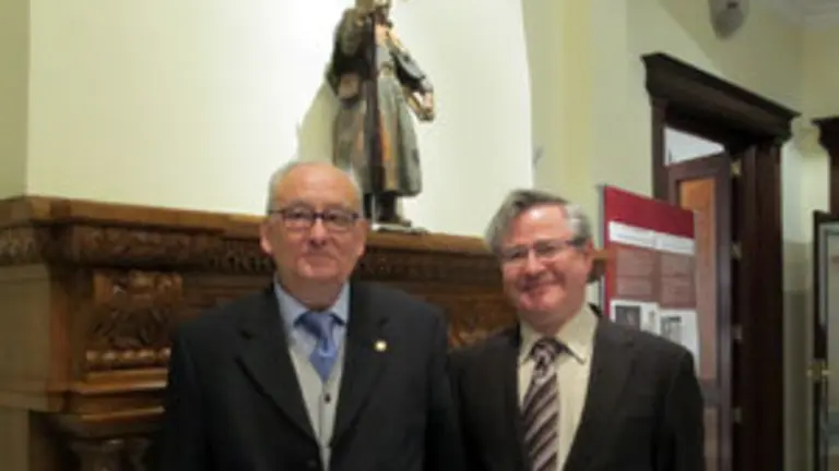 Beramendi  y Jiménez, antes de la conferencia