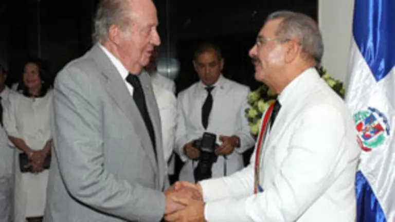 Rey Juan Carlos con Presidente R. Dominicana