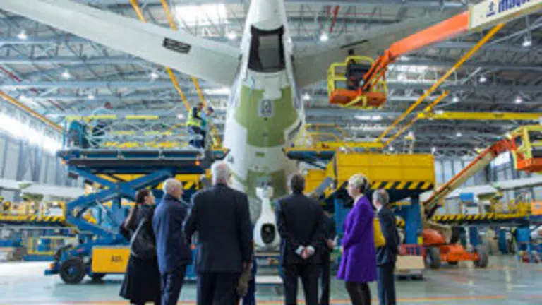 NOLSOM. Visita de la delegacion australiana a las instalaciones de AIRBUS en Getafe.