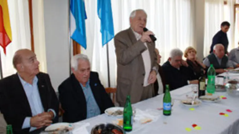 Presidente  Manuel García  durante la fabada