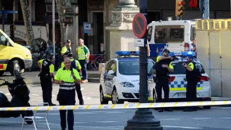 Dispositivo policia en Barcelona