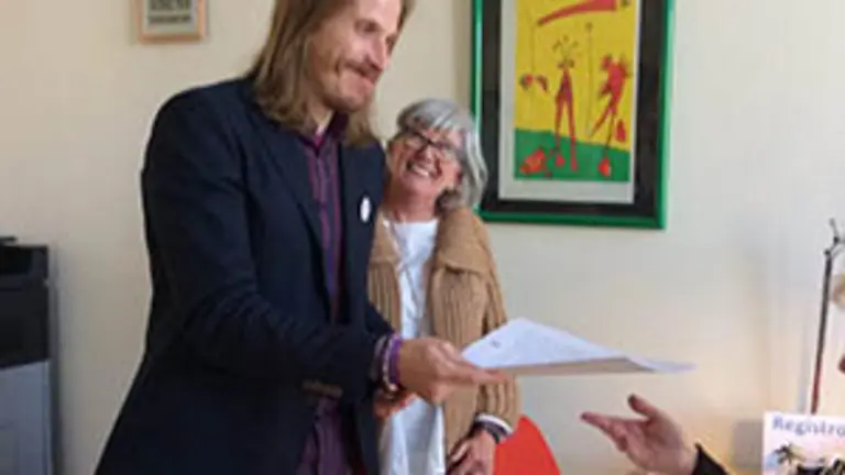 Podemos. Pablo Fernández en el registro CyL