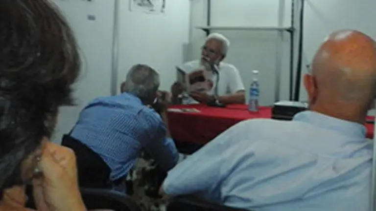 Cuba.El Bardo diciendo sus poemas gallegos