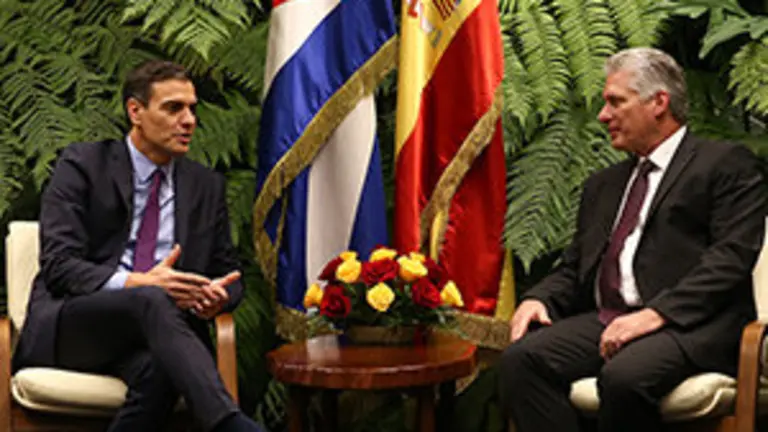 Sanchez con Diaz Canel