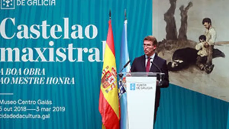  O titular do Goberno galego, Alberto N&uacute;&ntilde;ez Feij&oacute;o, acompa&ntilde;ado do conselleiro de Cultura e Turismo, Rom&aacute;n Rodr&iacute;guez, visitar&aacute; a exposici&oacute;n Castelao Maxistral.