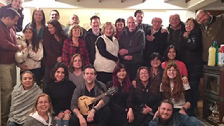 Chile-Grupo de asistentes a Noite de San Xoan