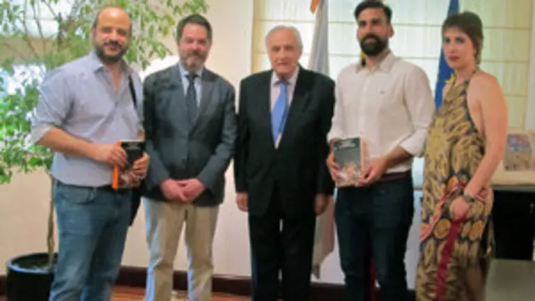 Tom&aacute;s Rodr&iacute;guez, Bieito Rubido, Jos&eacute; Ram&oacute;n &Oacute;nega, Bruno Pad&iacute;n y su novia, Sonia Bern&aacute;rdez