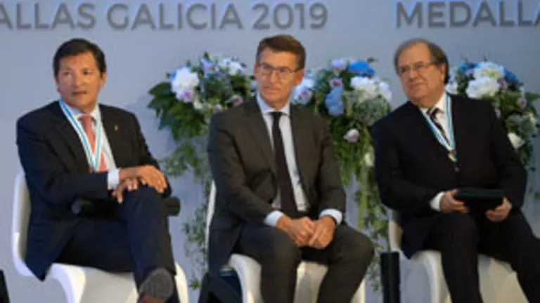 O titular do Goberno galego, Alberto N&uacute;&ntilde;ez Feij&oacute;o, acompa&ntilde;ado dos membros do Executivo auton&oacute;mico, preside o acto de imposici&oacute;n das Medallas de Galicia 2019. Museo Centro Gai&aacute;s (Monte Gai&aacute;s, s/n), Santiago de Compostela, 24/07/19.