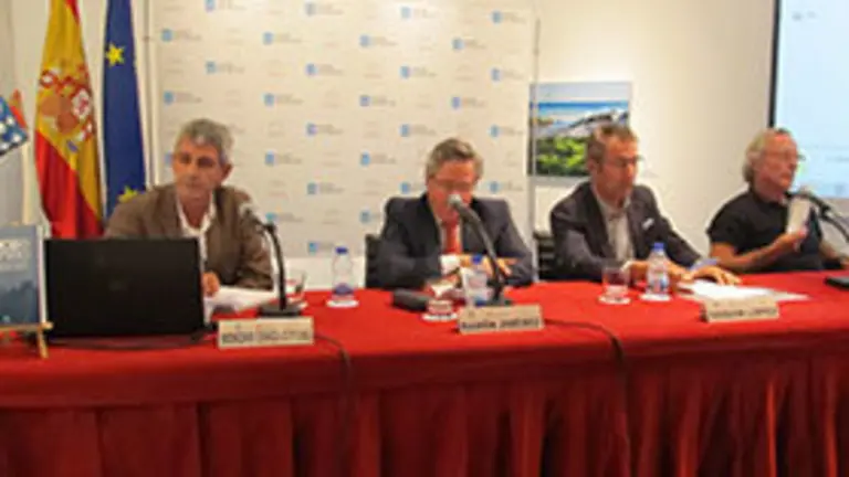 Moncho Conde-Corbal, Ramón Jiménez, Xaquín López y José García Calvo