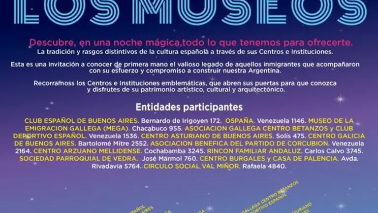 Cartel Noche de los Museos 2019