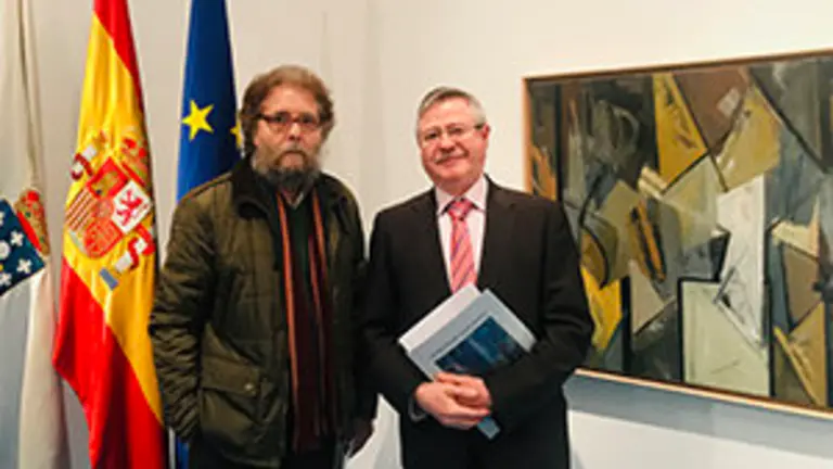 2. Lagares y Jiménez instantes antes de la inauguración de la muestra